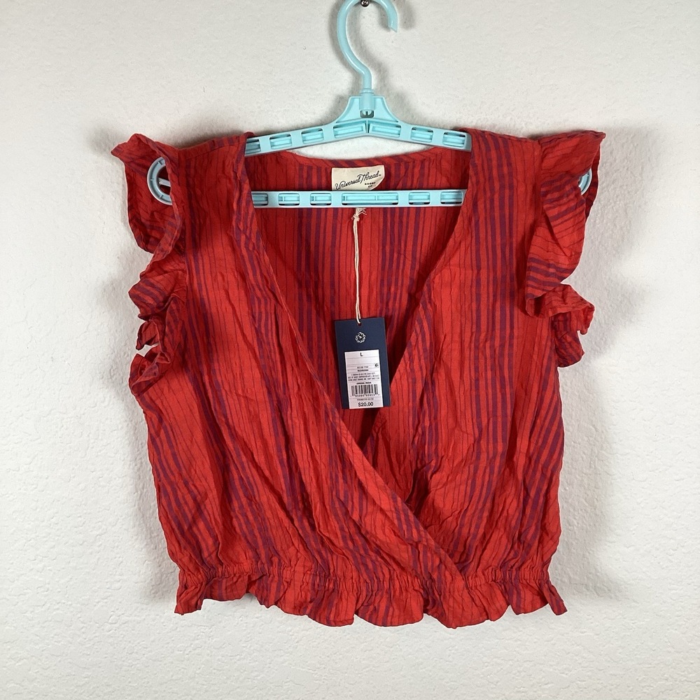 Universal Thread Womens Shirt Size L Top Short Sleeve Blouse New W Tag Excellent